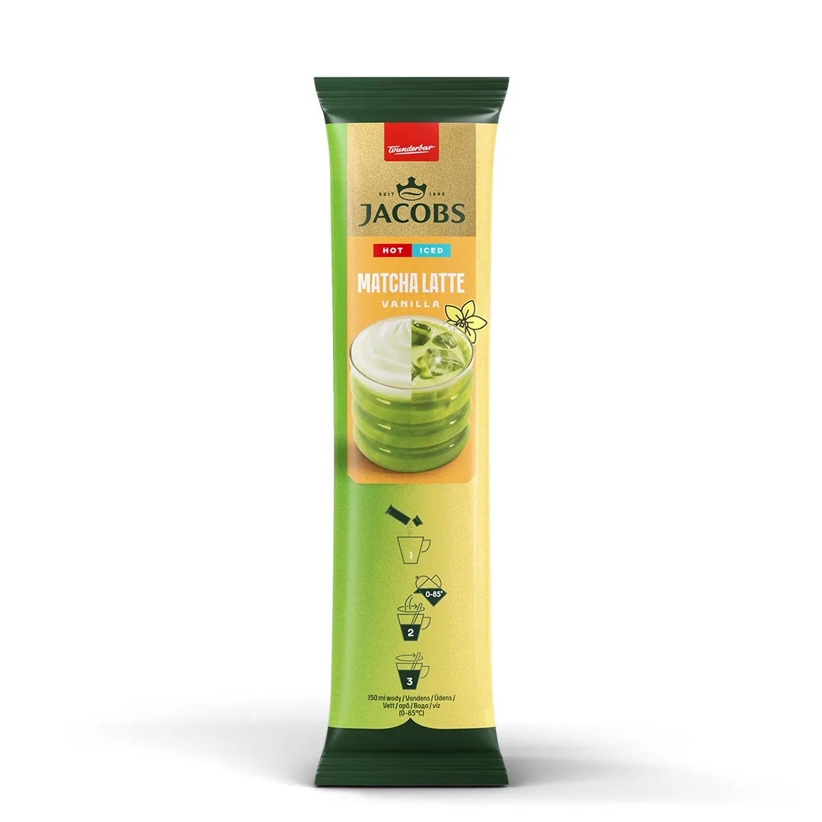 JACOBS Matcha Latte cu Aroma de Vanilie - Hot & Iced 8 x 14.5 g [1]