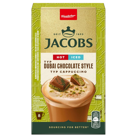 Ciocolată Caldă / Cappuccino - JACOBS Cappuccino cu Ciocolata Dubai Plic 8buc x 15g