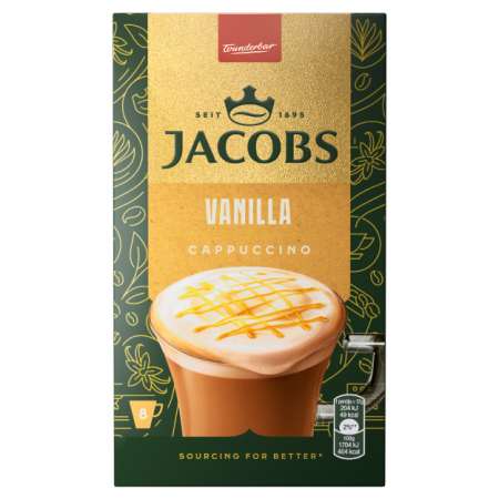 Ciocolată Caldă / Cappuccino - JACOBS Cappuccino cu Aroma de Vanilie Plic 8buc