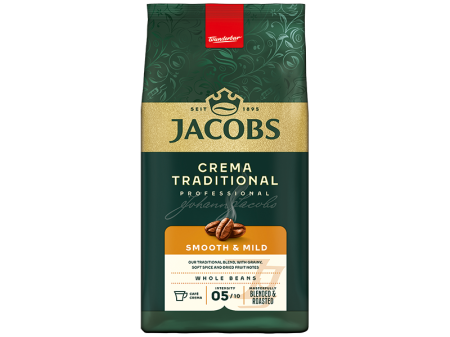 Cafea Boabe Premium - JACOBS Crema Traditional Professional Cafea Boabe 1Kg