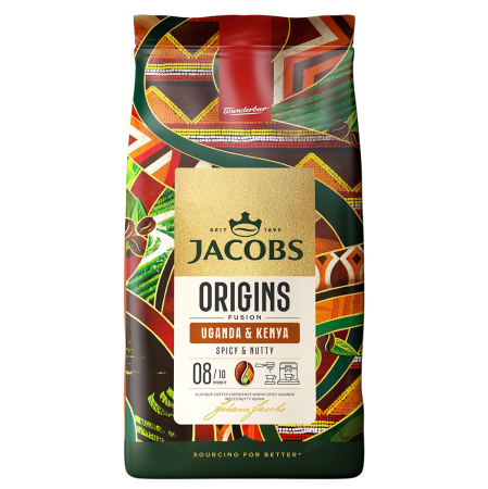 Cafea Boabe Premium - JACOBS Origins Fusion Uganda & Kenya Spicy & Nutty - Cafea Boabe 1kg