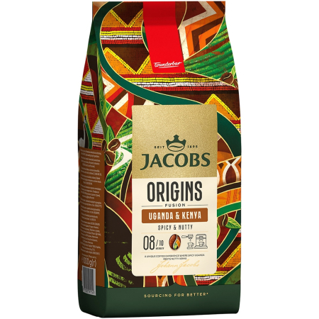 JACOBS Origins Fusion Uganda & Kenya Spicy & Nutty - Cafea Boabe 1kg [1]