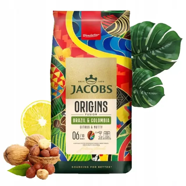 JACOBS Origins Fusion Brazil & Colombia Citrus & Nutty - Cafea Boabe 1kg [2]