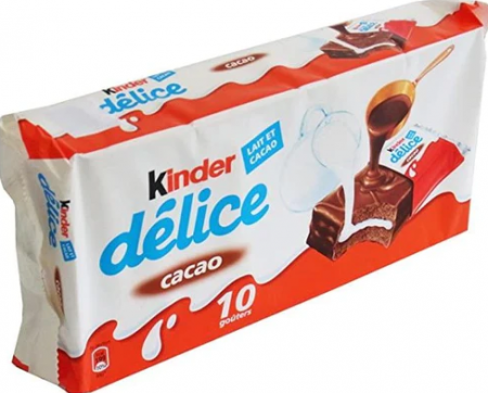 KINDER Delice Prajitura de Ciocolata cu Lapte 10x39g [1]