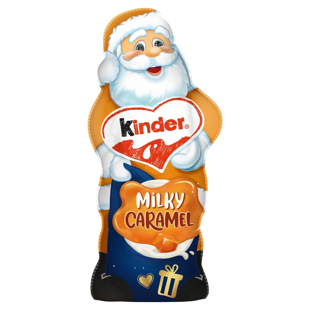 Dulciuri si Cadouri pentru Craciun - Mos Craciun din Ciocolata cu Lapte si Caramel KINDER 110g