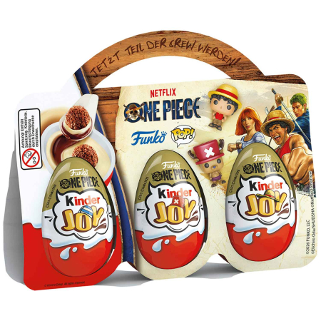 Dulciuri - KINDER Joy Ou cu Crema de Lapte si Surpriza Funko One Piece set 3x20g