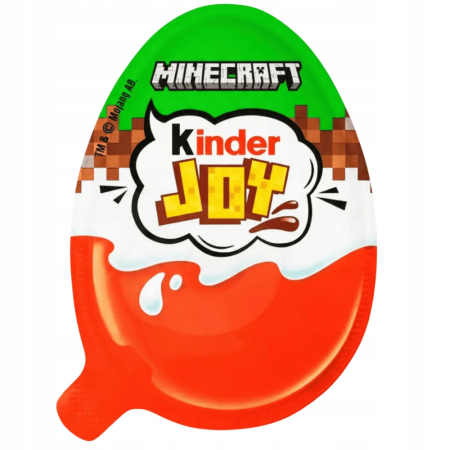 Figurine de ciocolata - KINDER Joy Ou cu Crema de Lapte si Surpriza Minecraft 20g