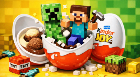 KINDER Joy Ou cu Crema de Lapte si Surpriza Minecraft 20g [1]