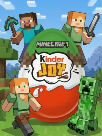 KINDER Joy Ou cu Crema de Lapte si Surpriza Minecraft bax. 24x20g [5]