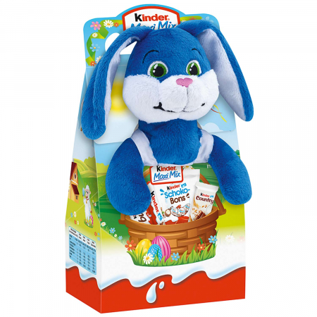 Figurine de ciocolata - KINDER Maxi Mix cu Jucarie de Plus pentru Paste 133g