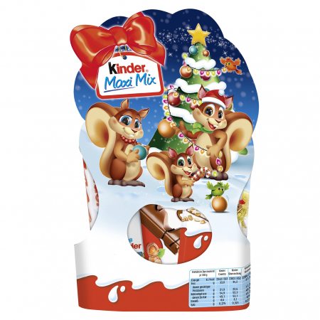 Dulciuri si Cadouri pentru Craciun - KINDER Maxi Mix Pachet cu Figurine de Ciocolata Christmas 157g
