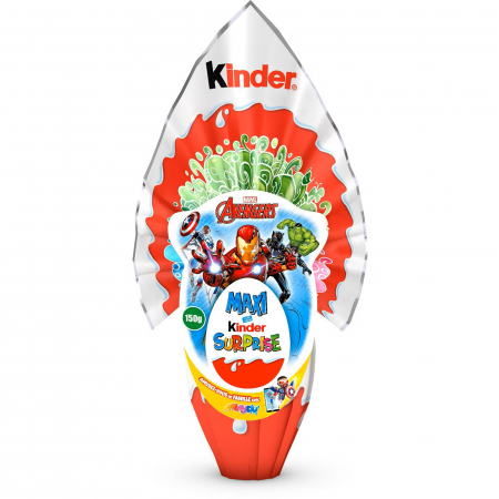 Ciocolata & Praline - KINDER Maxi Surprise Ou de Ciocolata Avengers (Paste) 150g