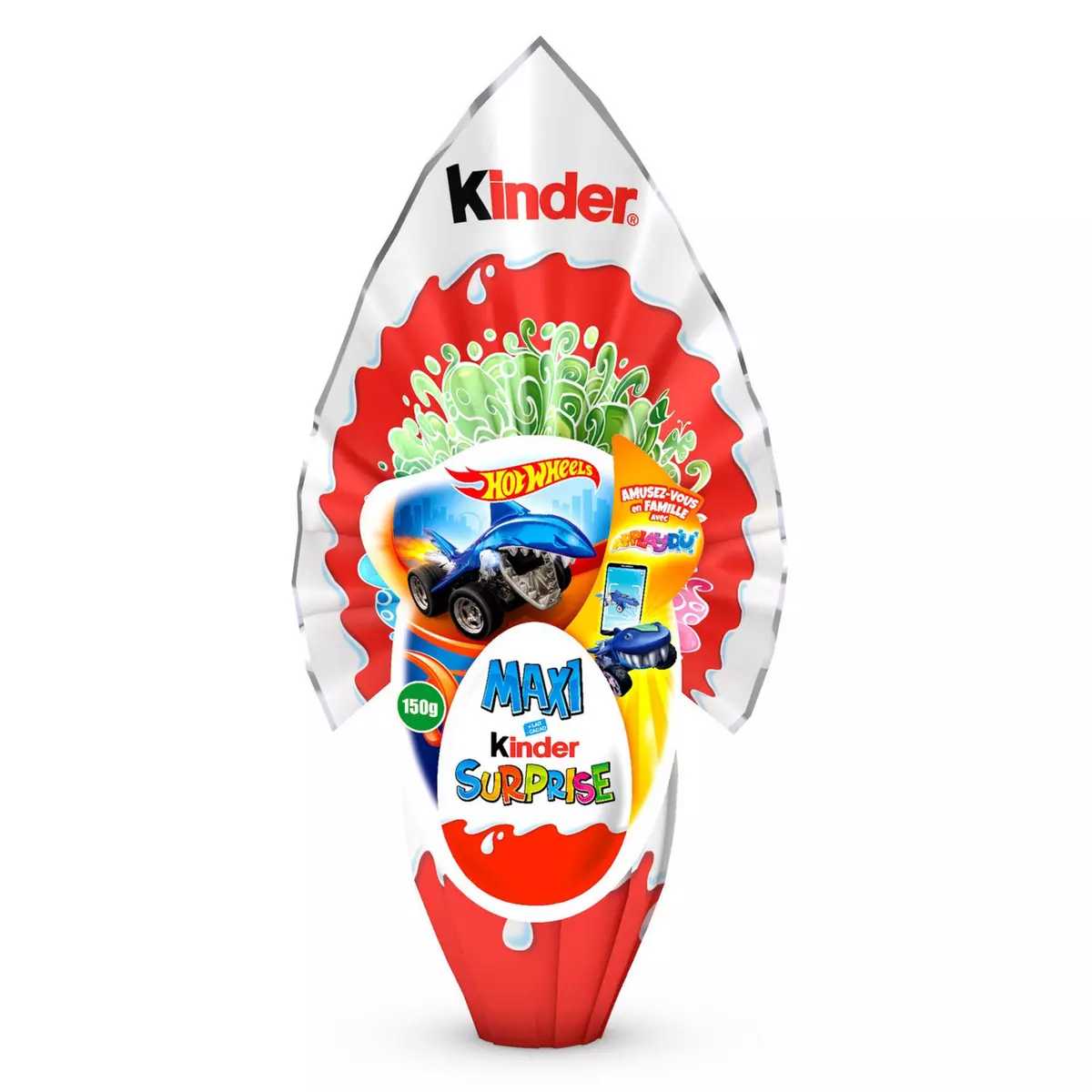 Figurine de ciocolata - KINDER Maxi Surprise Ou de Ciocolata Hot Wheels 150g