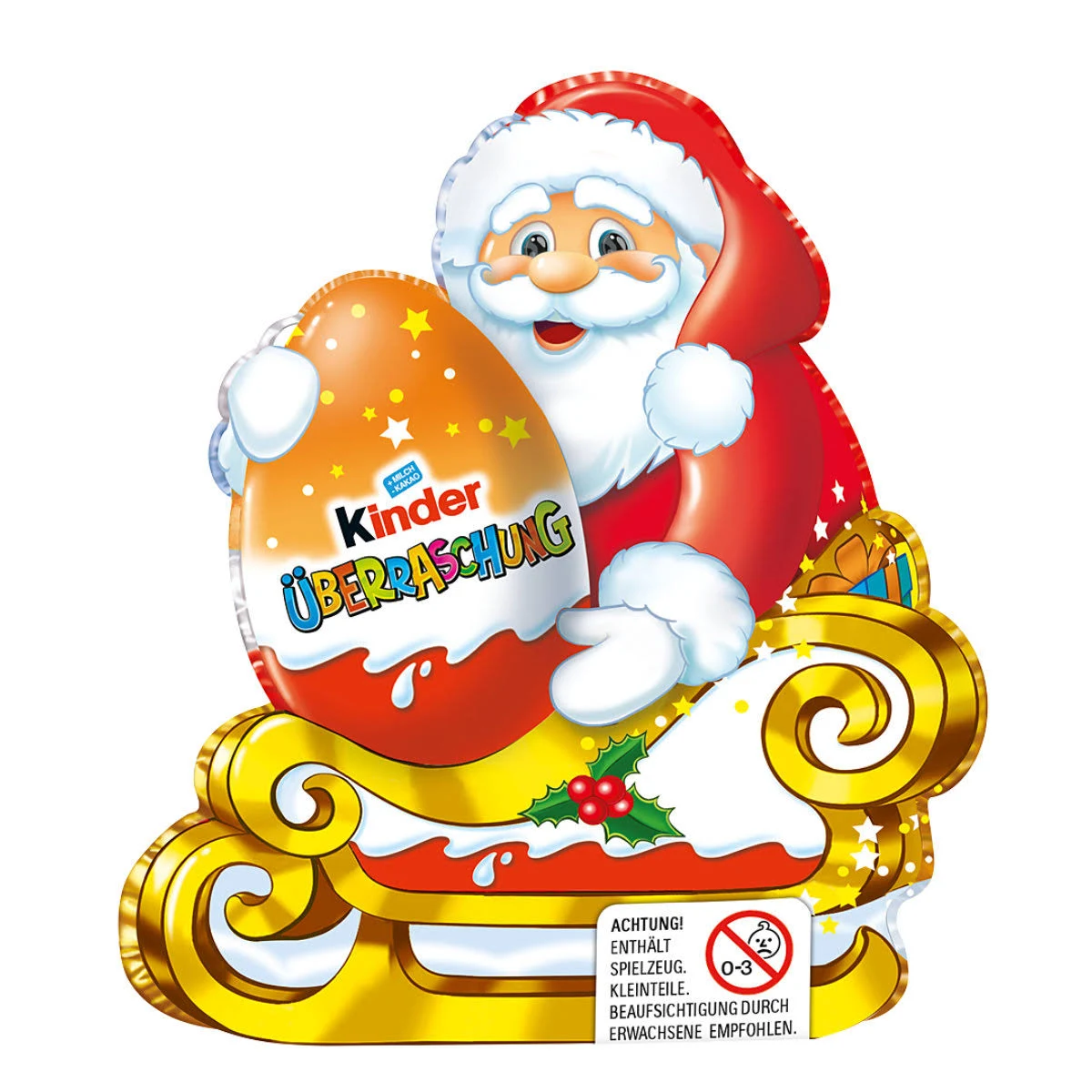 Figurine de Ciocolata pentru Craciun - KINDER Surprise Mos Craciun cu Ou din Ciocolata 75g