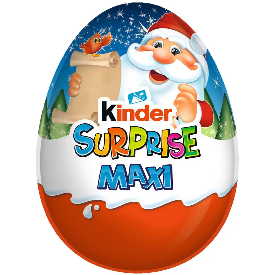 Praline si Bomboane pentru Craciun - KINDER Ou de Ciocolata Maxi Surprise 100g