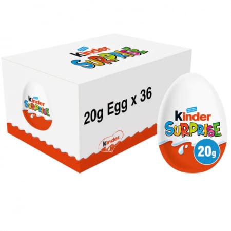 Ciocolata & Praline - KINDER Oua de Ciocolata cu Surprize bax. 36x20g