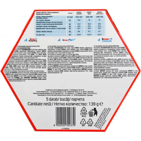 KINDER Pachet cu Dulciuri pentru Craciun + Coronita Ren 139g [1]