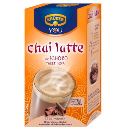 Ciocolată Caldă / Cappuccino - KRUGER Cappuccino Chai Latte Schoko plic 10x25g