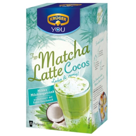 Ciocolată Caldă / Cappuccino - KRUGER Cappuccino Matcha Latte Cocos 10x25g