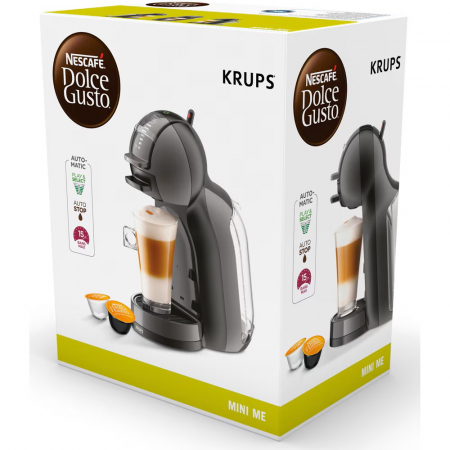 KRUPS Dolce Gusto - Mini Me - Espressor cu capsule KP123810, 0.8L, 1500W, 15 bar, gri inchis-negru [4]