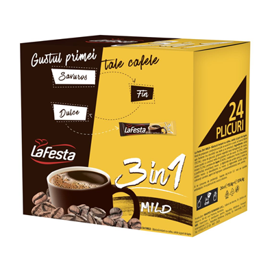 Mix-uri - LA FESTA Cafea Instant 3in1 Mild Plic 24x5.6g