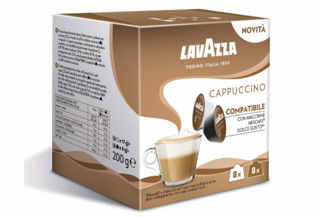 Capsule cu Cafea - LAVAZZA Cappuccino Capsule Dolce Gusto 16buc 8 bauturi