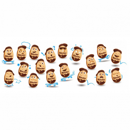 KINDER Kinderini Biscuiti Ornati cu Crema de Lapte si Cacao 24x25g [4]