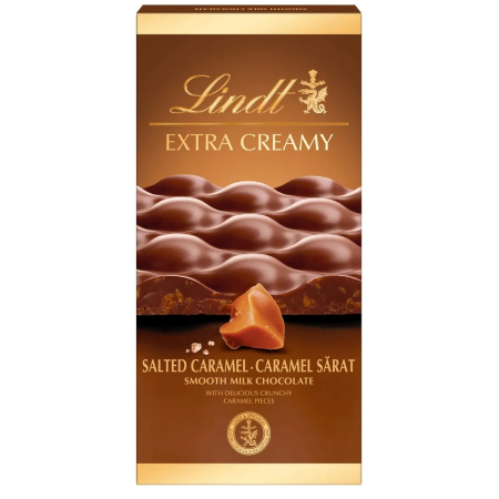 Dulciuri - LINDT Extra Creamy Caramel Sarat Ciocolata cu Lapte 80g
