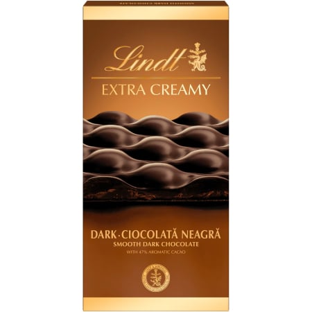 Ciocolata & Praline - LINDT Extra Creamy Dark Ciocolata Neagra 80g