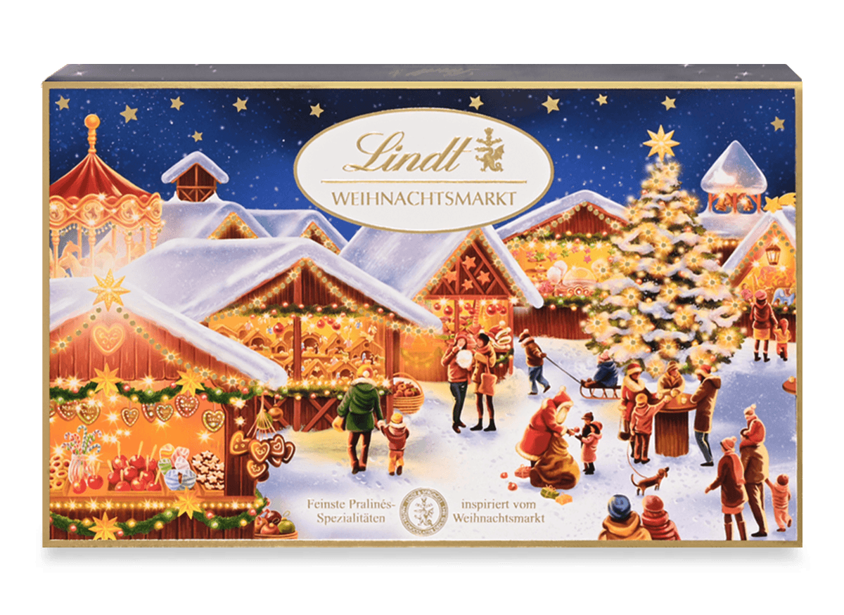 Dulciuri si Cadouri pentru Craciun - LINDT Piata de Craciun Praline de Ciocolata 200g