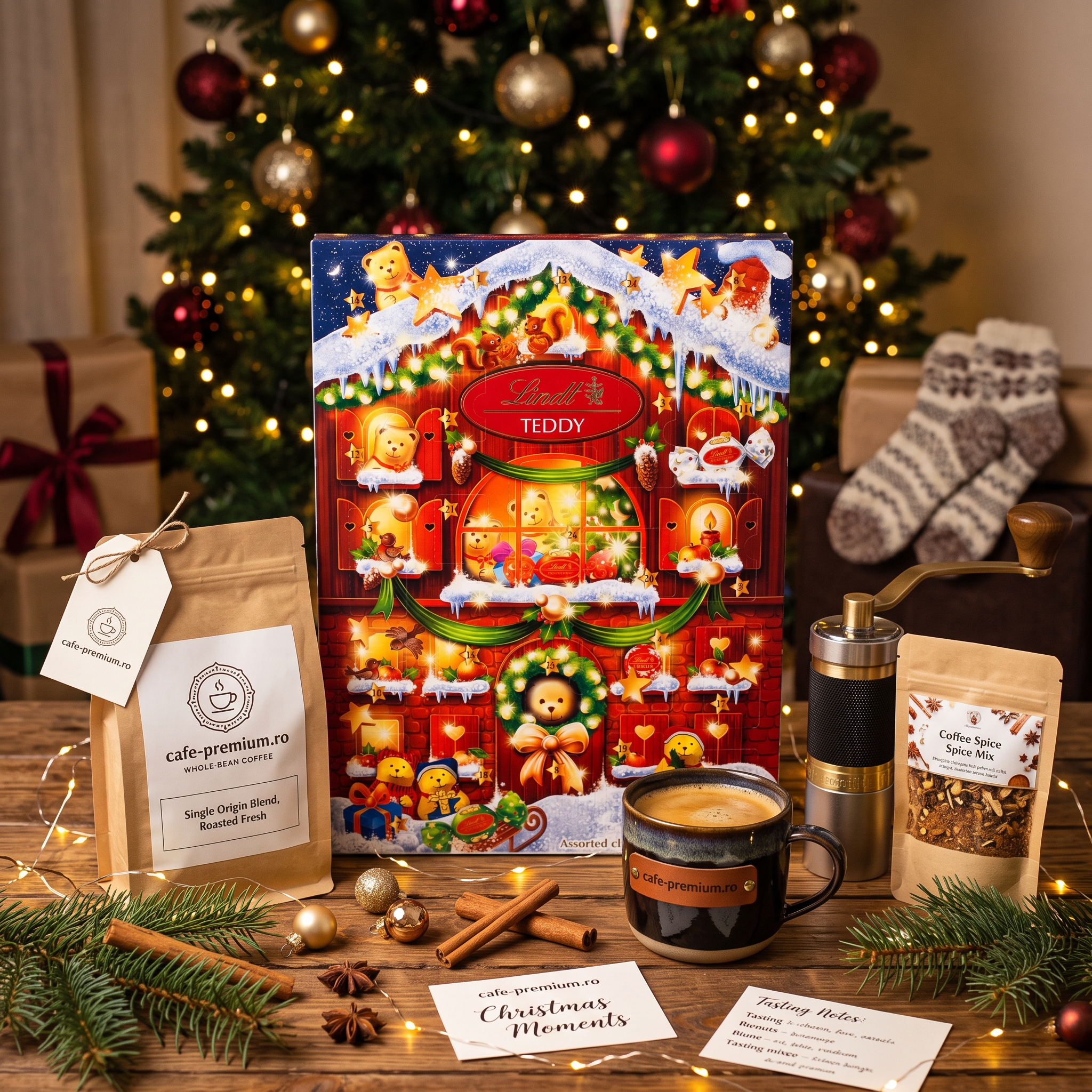 LINDT Teddy Calendar Advent cu Ursuleti de Ciocolata 170g [2]