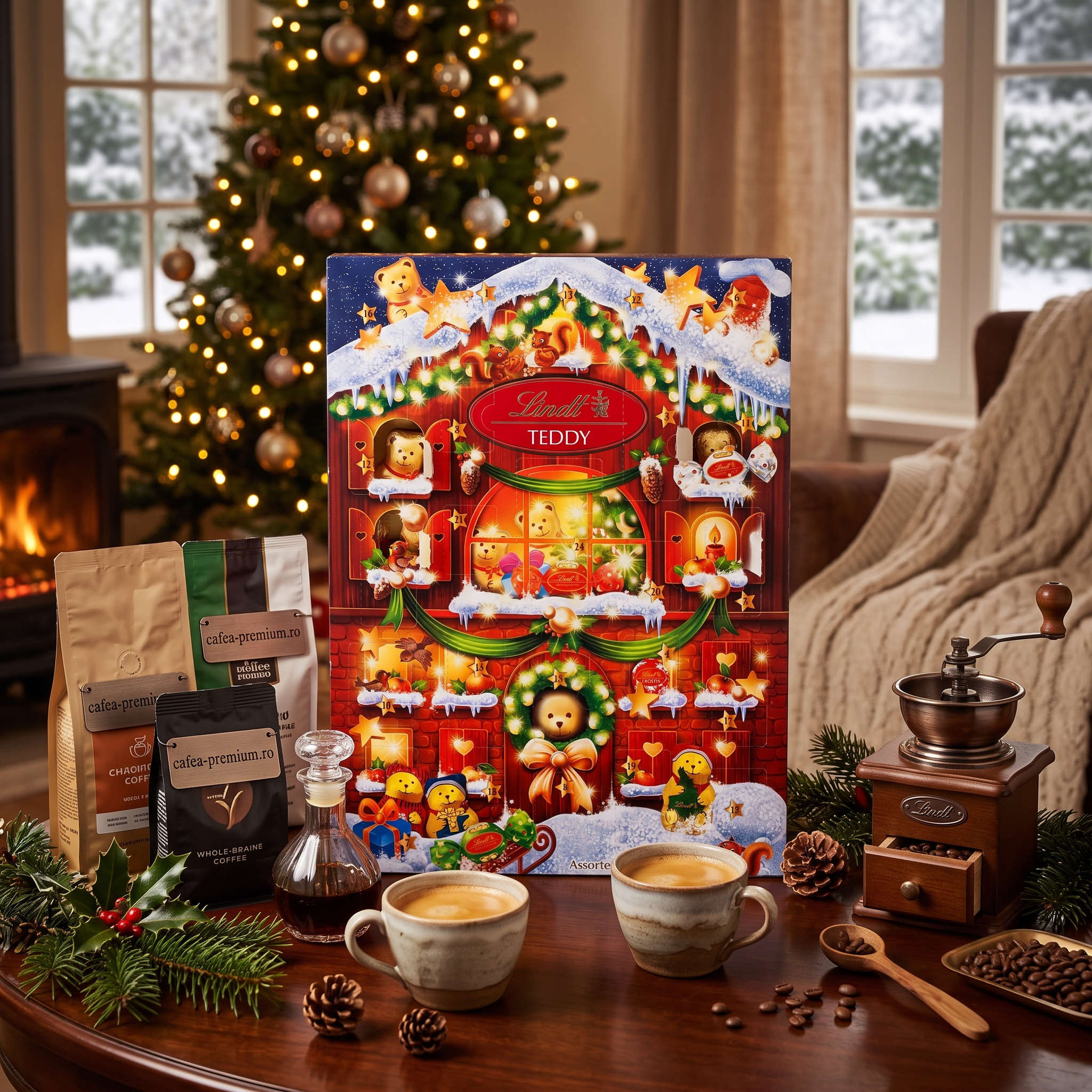 LINDT Teddy Calendar Advent cu Ursuleti de Ciocolata 170g [3]