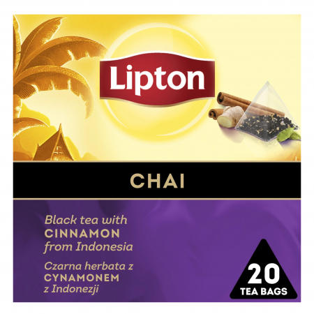 Ceai in Plic - LIPTON  CHAI Ceai Negru cu Scortisoara Piramide 20 plicuri