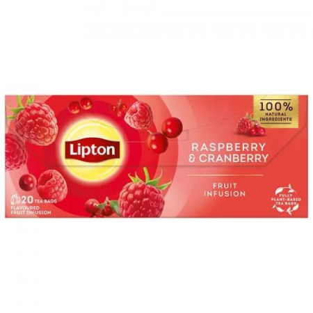 LIPTON Infusion Ceai Rasberry & Elderberry - Zmeura si Merisoare 20buc [1]