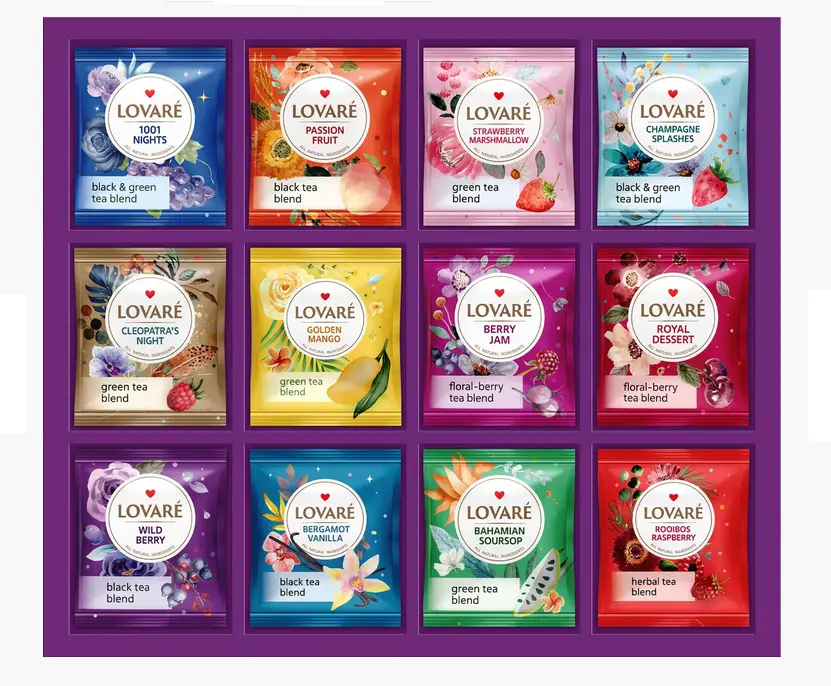 LOVARE Ceai Asortat Flower Tea 12 sortimente x 5buc 60 plicuri [2]