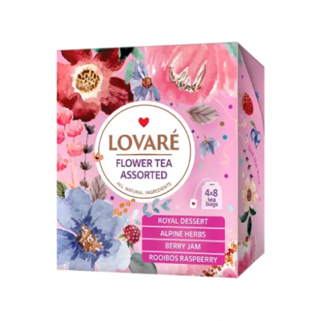 LOVARE Ceai Asortat Flower Tea 4 Sortimente x 8 plicuri 64g [1]