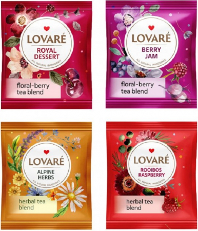 LOVARE Ceai Asortat Flower Tea 4 Sortimente x 8 plicuri 64g [3]