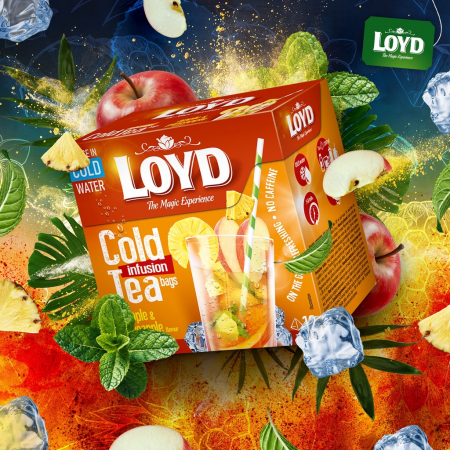 LOYD Ceai Rece Cold Ice Tea Infuzie Mar si Ananas - Piramide 12x2g [1]