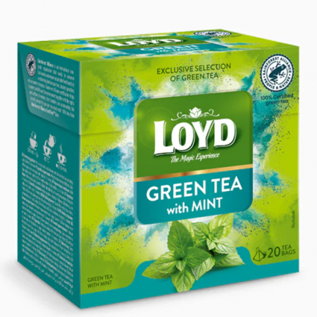 Ceai in Plic - LOYD Green Tea Mint Ceai Verde cu Menta 20x1.5g