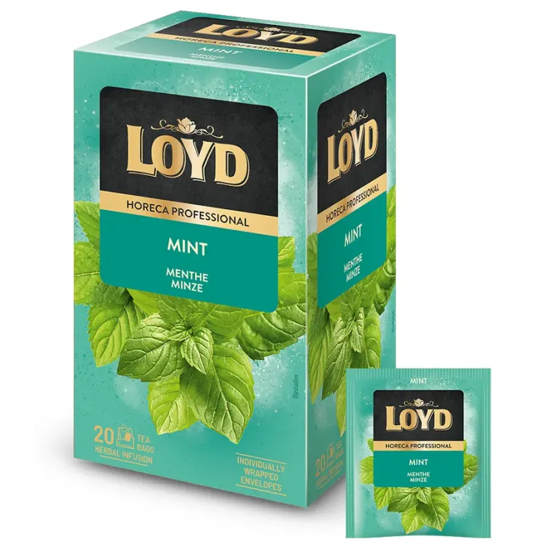 Ceai in Plic - LOYD Horeca Professional Ceai Infuzie de Menta, Plicuri Ambalate Individual 20x1.7g