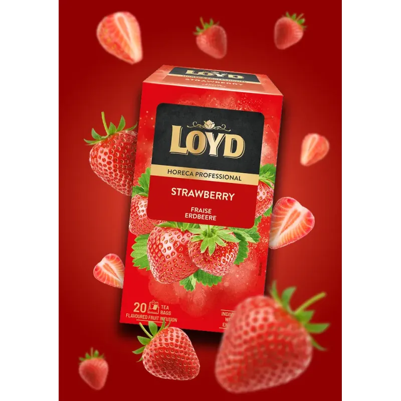 LOYD Horeca Professional Ceai Infuzie de Fructe cu Capsuni, Plicuri Ambalate Individual 20x2g [1]