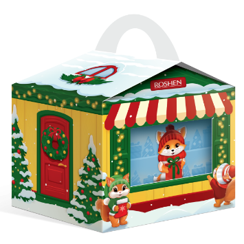 Praline si Bomboane pentru Craciun - ROSHEN Targul de Craciun - Pachet cu Dulciuri 561g