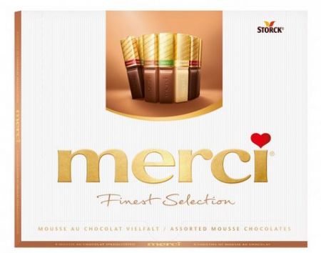MERCI Mini Tablete de Ciocolata Asortata Cutie Mousse Au Chocolat 250g [0]