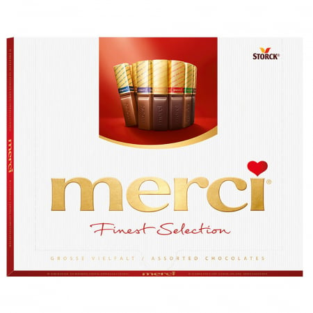 MERCI Mini Tablete de Ciocolata Asortata Cutie Rosie 250g [0]