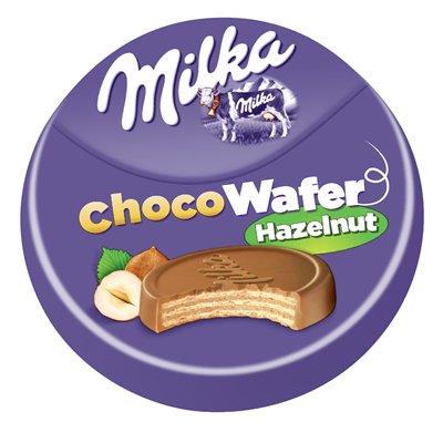 Dulciuri - MILKA Choco Wafer Napolitane cu Ciocolata si Alune 30x30g