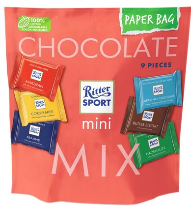 Dulciuri - Mini Ciocolata Asortata pentru Cafea RITTER Sport 150g