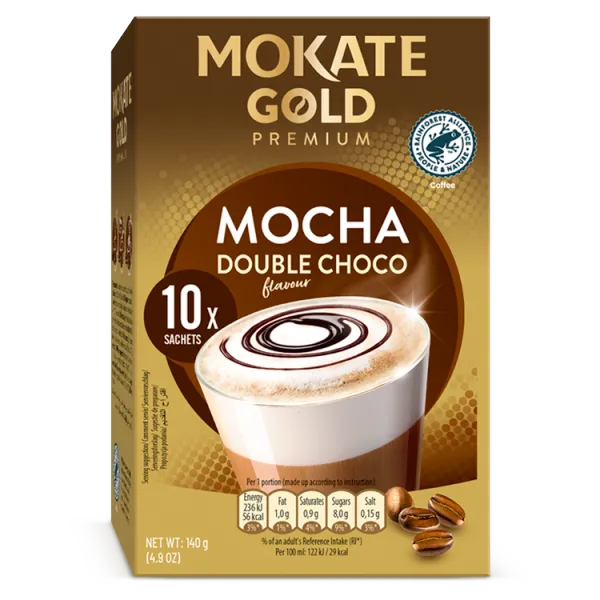 Ciocolată Caldă / Cappuccino - MOKATE Gold Premium Cappuccino Mocha Double Choco 10x14g
