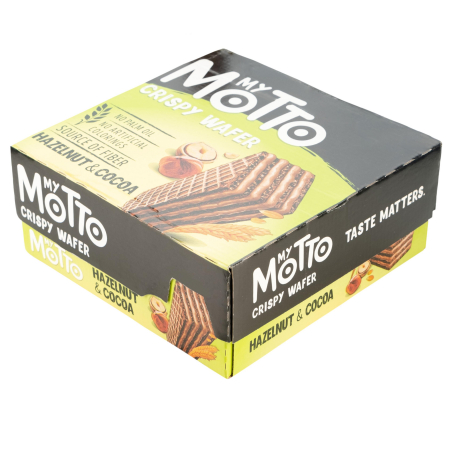 Napolitane - MY MOTTO Napolitane cu Crema de Alune si Cacao 20x34g
