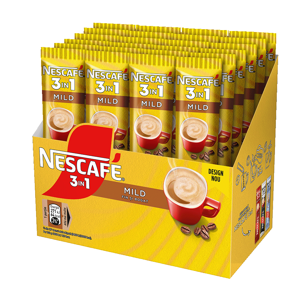 NESCAFE 3in1 Mild Cafea Instant Plic 24x15g [2]