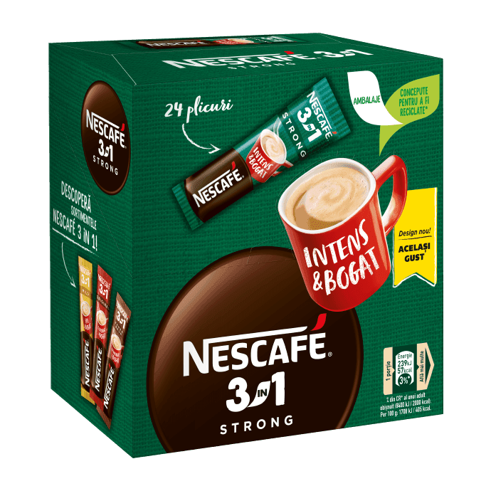NESCAFE 3in1 Strong Cafea Instant Plic 24x15g [5]